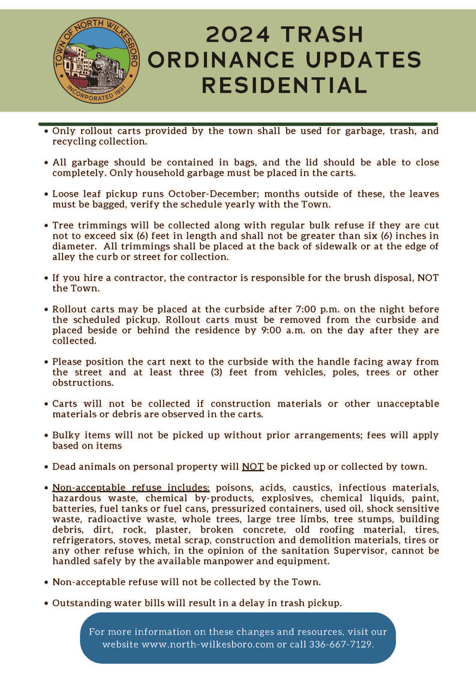 Trash Ordinance Handout