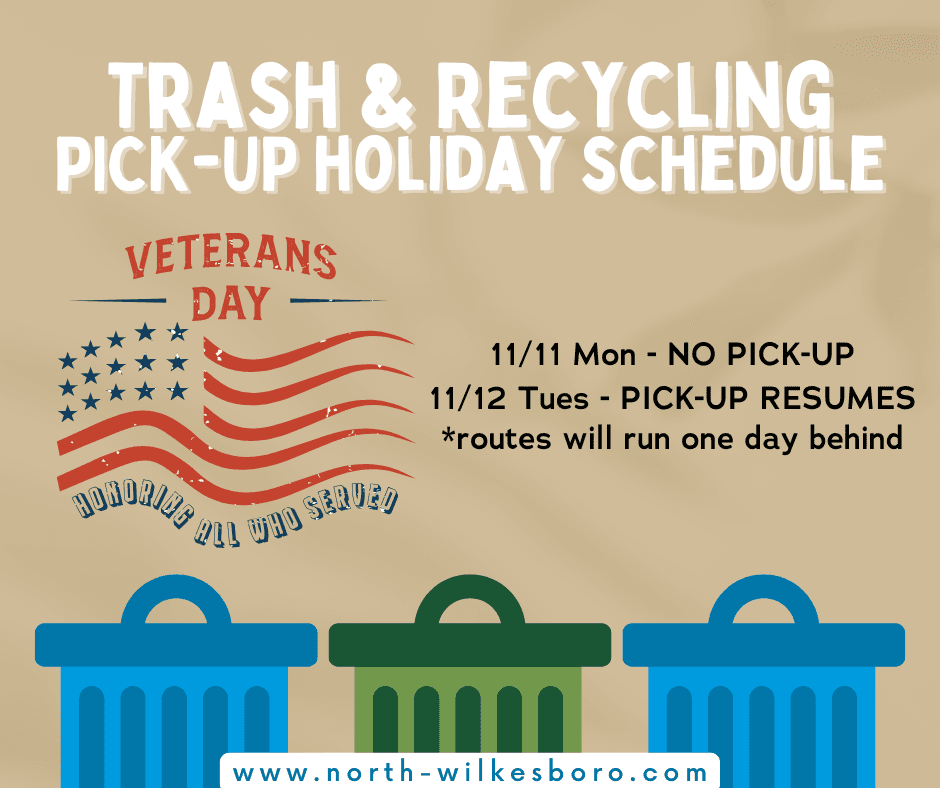 trash recycling veterans day 2024